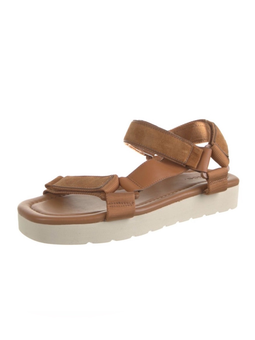 Vince light brown sandals camel tan suede, adjustable women’s 5.5